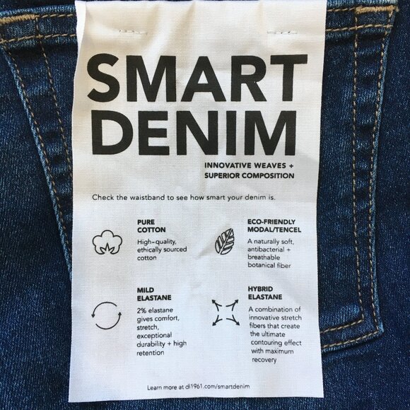 NWT DL1961 Ravine Wash Smart Denim MARA Straight Ankle Fray Hem Distressed Jeans - Picture 13 of 14